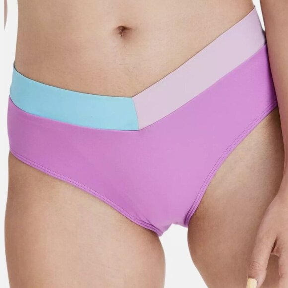 Salt + Cove Contrast Bikini Bottoms Orchid Purple Blue Small New with Tags NWT - Picture 2 of 5